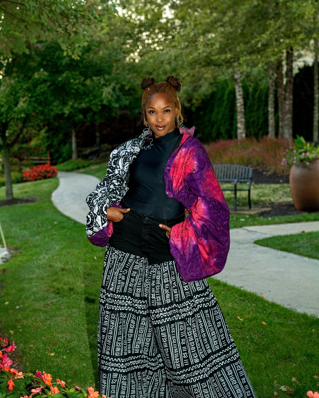 Denim Ankara Palazzo pant