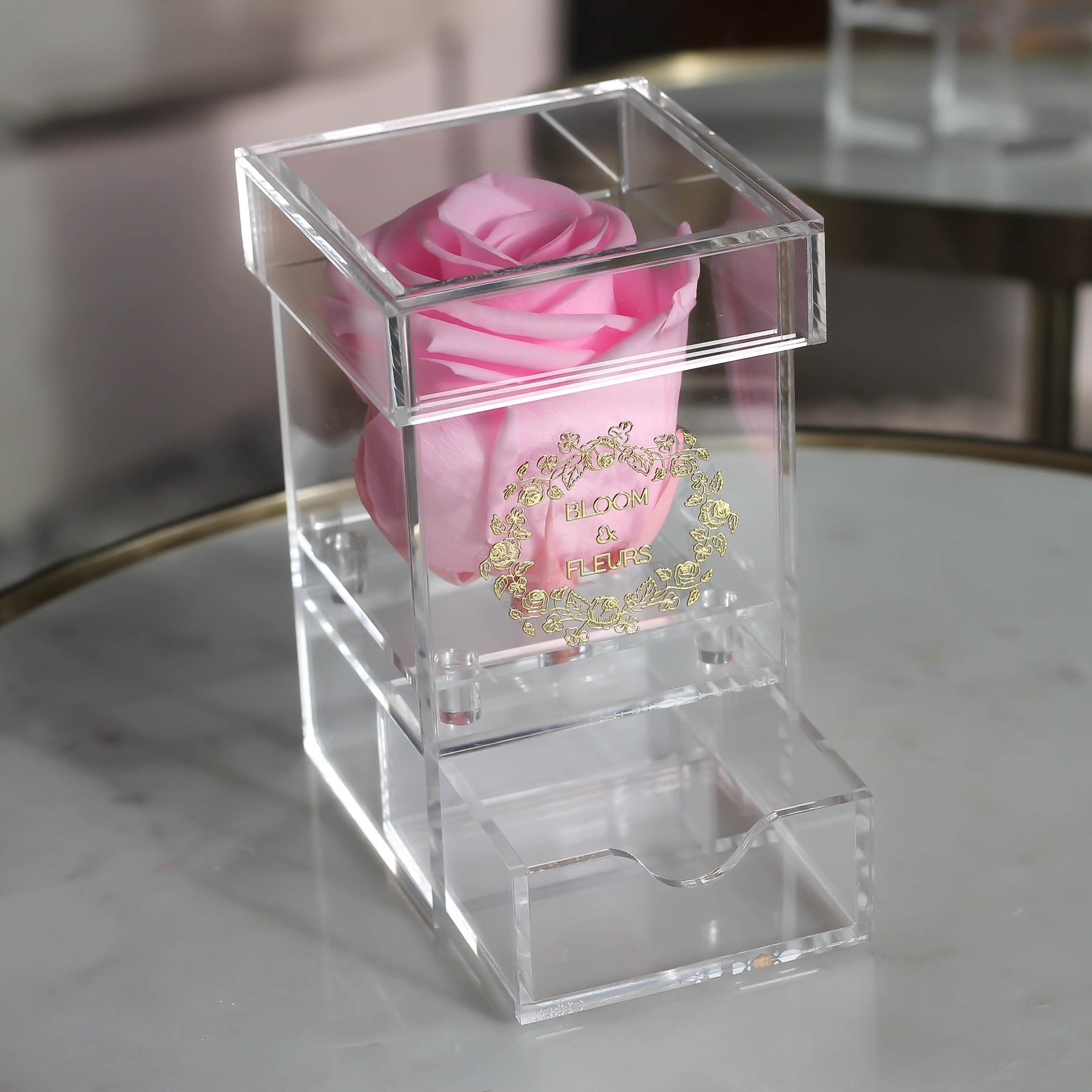 Louboutin Red Eternity Roses - Acrylic Box