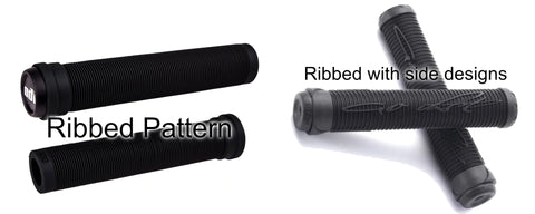 Differences in patterns of grips for freestyle scooters and BMX