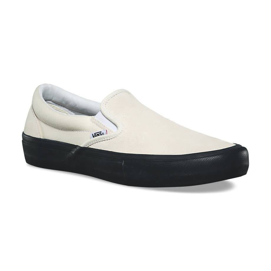 vans slip on pro classic white black