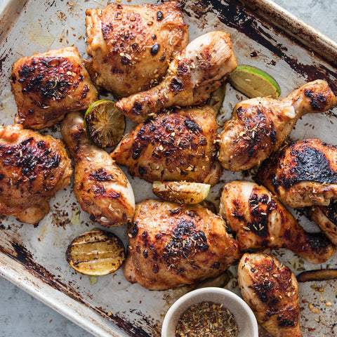 Beer Marinated Chicken with Spicy Fennel Salt