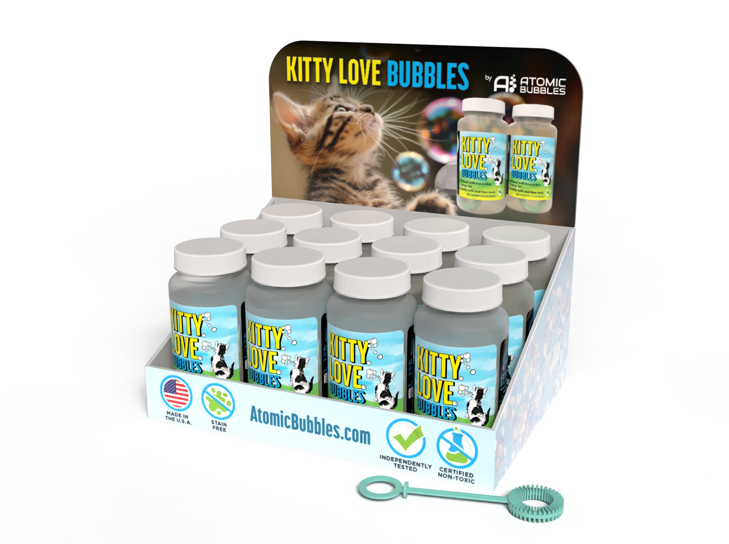 Kitty Love Bubbles - Catnip Scent - Tabletop Display