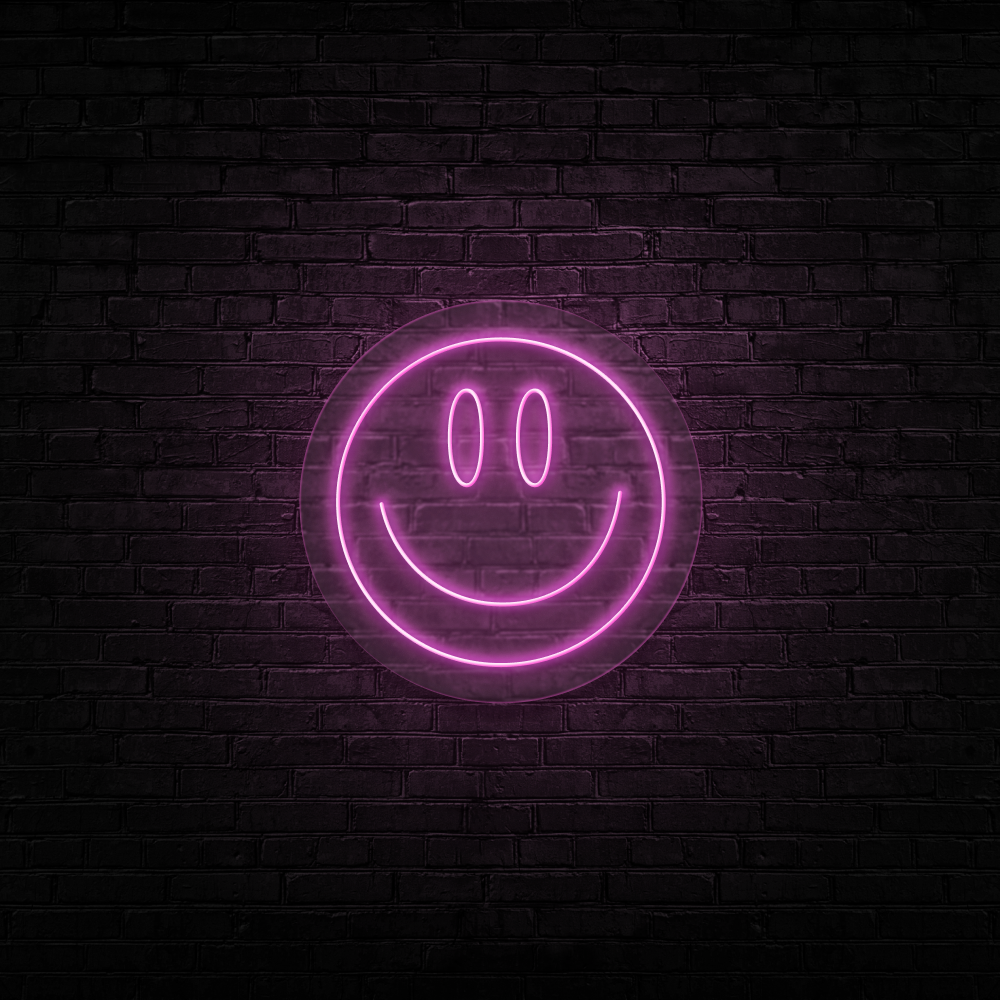 neon light smiley face