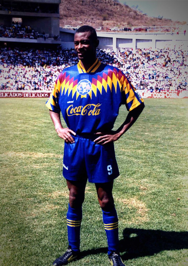 1996 Club Aguilas America Africanas Francois Oman Biyik (L) – Proper Soccer