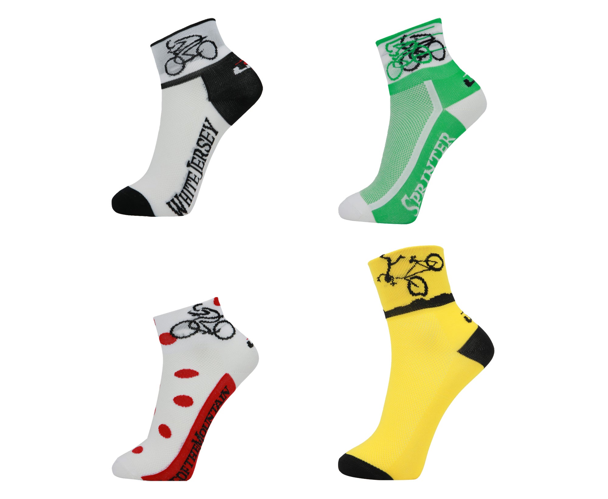 LIN 4 Pack Tour de France Cycling Socks– All About Socks