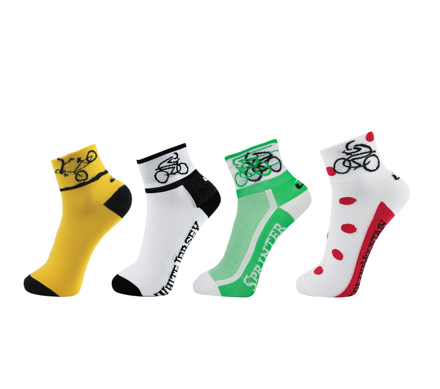 LIN 4 Pack Tour de France Cycling Socks– All About Socks