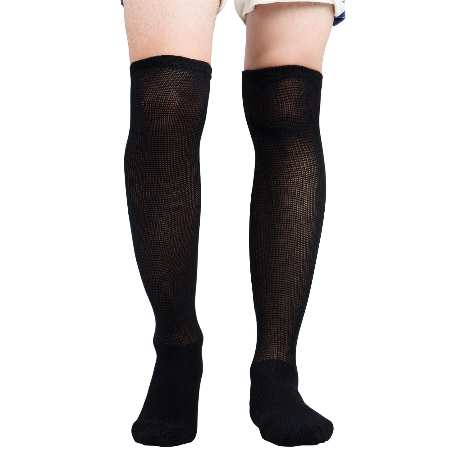 MD Extra Wide Non Binding Bamboo Over The Knee Socks With Cushioned So ...