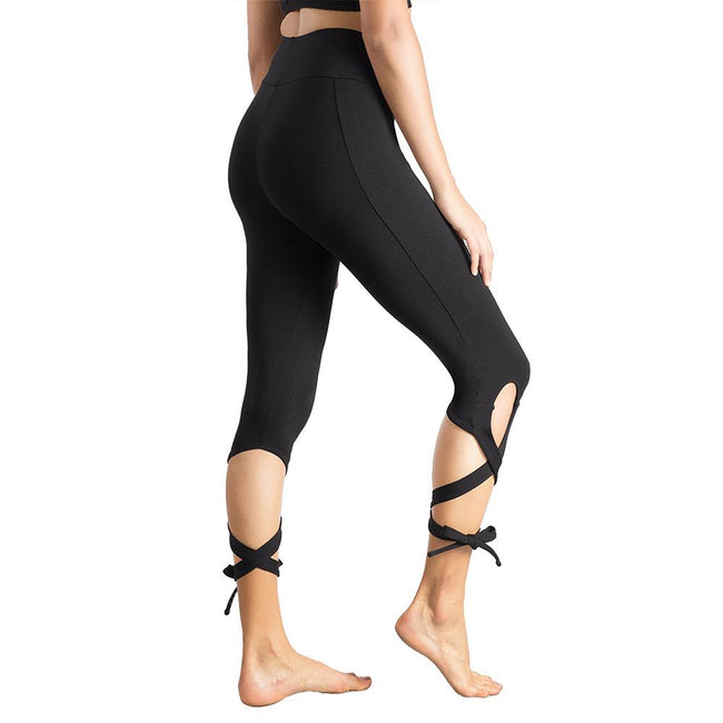 workout leggings with tie waist