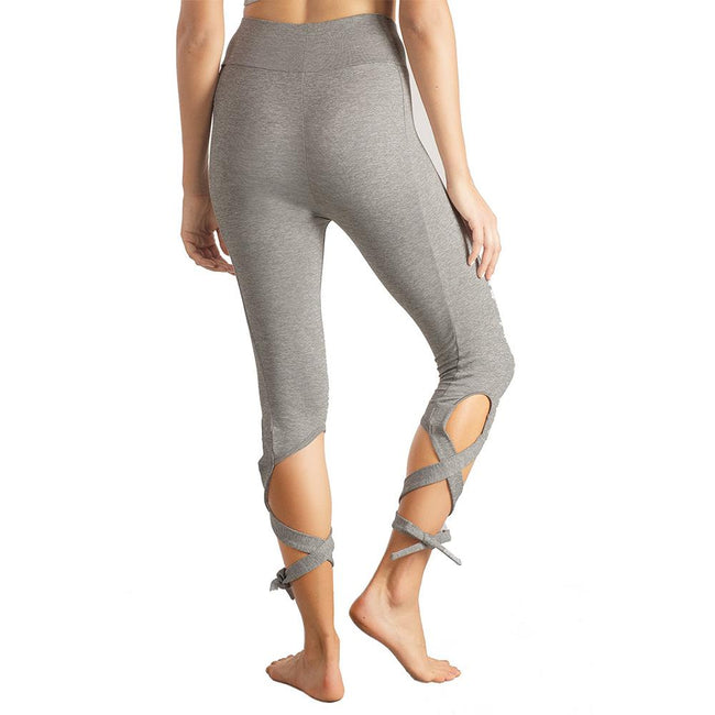 gym leggings tie waist