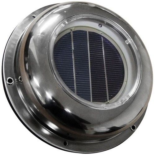 Day/Night Solar Vent, 4 Stainless Steel