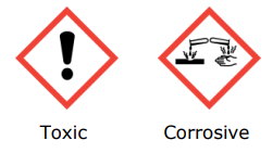 toxic, corrosive