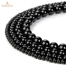 Image of BEADNOVA 4mm Black Onyx Gemstone Round Loose Beads for Jewelry Making (94-96pcs)