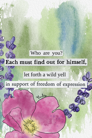 Digital watercolor collage poem