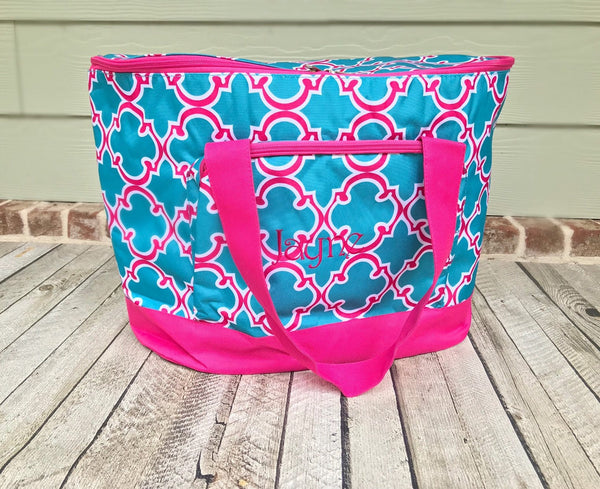 monogrammed insulated cooler bag