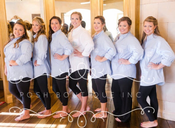 bridesmaid getting ready shirts