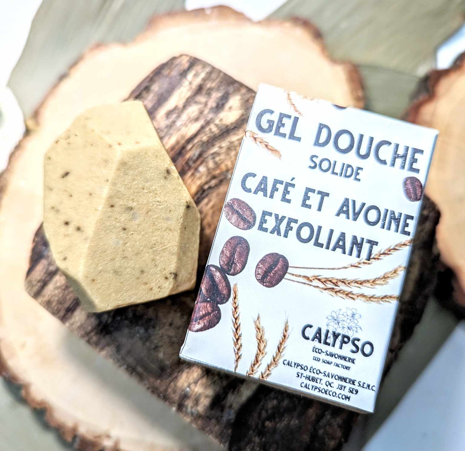 GEL DOUCHE solide exfoliant café et avoine - coffee and oat shower gel bar