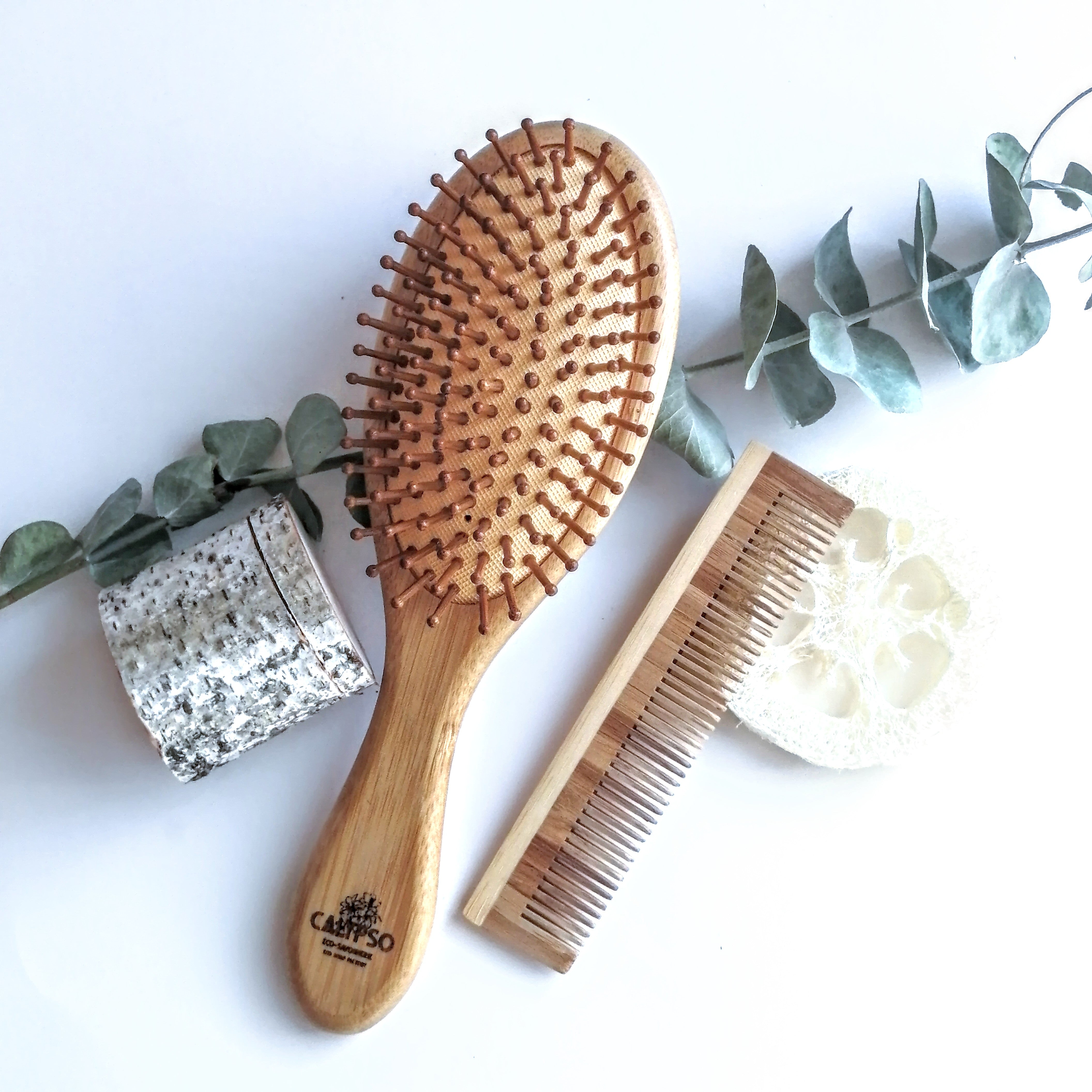 DUO PEIGNE ET BROSSE À CHEVEUX ÉCOLOGIQUES- ecofriendly comb and hairbrush