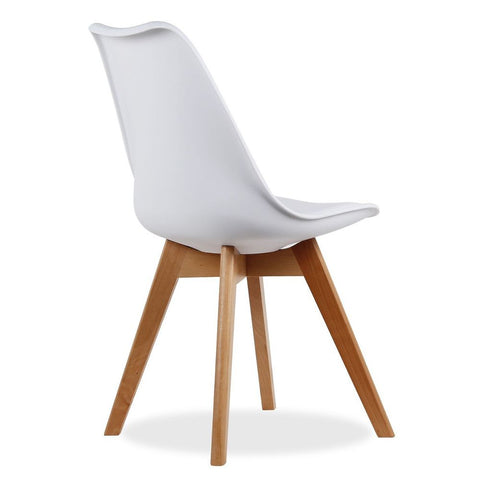 Pack de sillas nordicas Tulip con almohadón - Blanco – DECOINFINITY