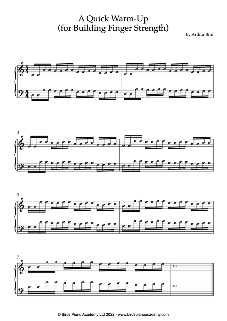 Piano Warm Up Exercise