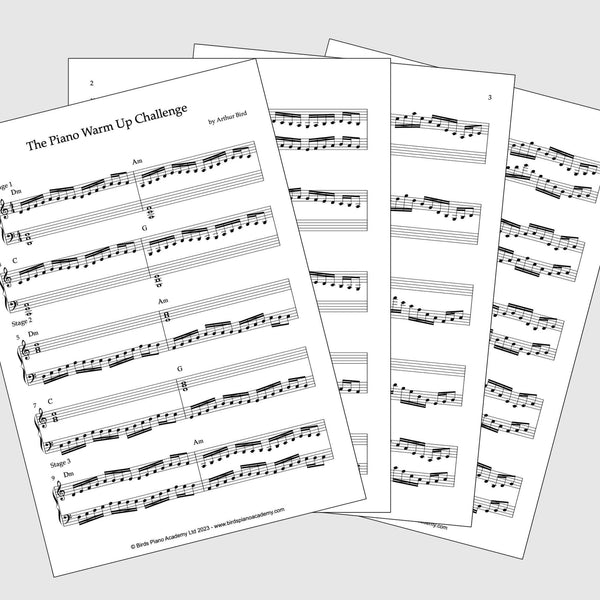 Piano Warm-Up Challenge Sheet Music