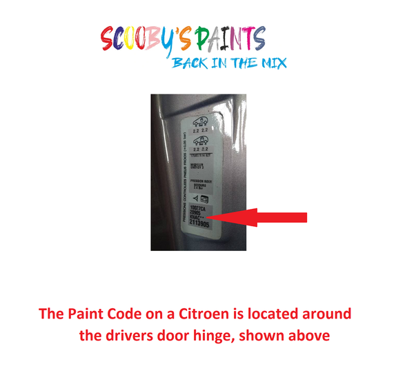 Citroen-XANTIA-Car-Paint-Code-Locations