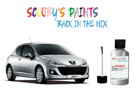 Peugeot 207 Car Touch Up Paints silver, red, blue, green, black, metallic