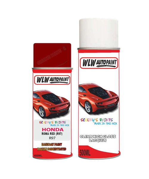 Paint For Honda Civic Roma Red R97 Car Aerosol Spray Paint Lacquer Auto Car Paint Uk