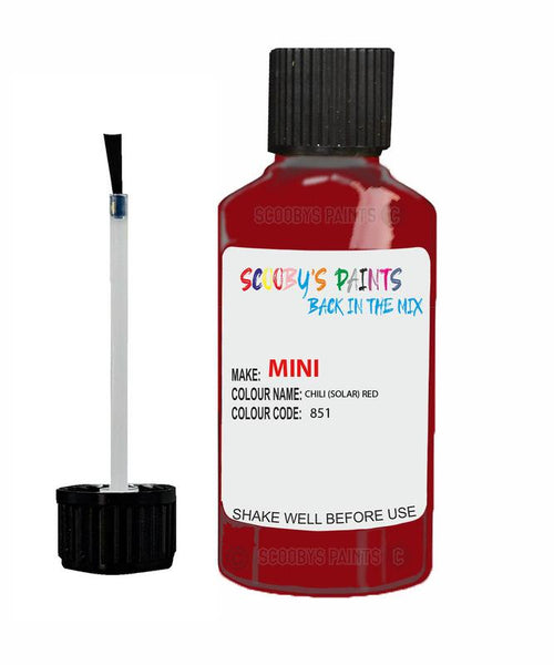 Paint For Mini Cooper S Chili Solar Red Code 851 Touch Up Paint