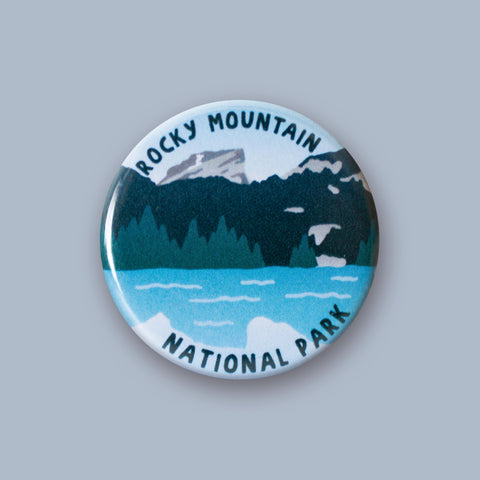 Mortography Rocky Mountains Brooch/Magnet