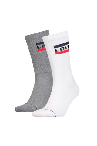 Levi’s Men’s 2 Pack Regular Cut Sportswear Logo Socks