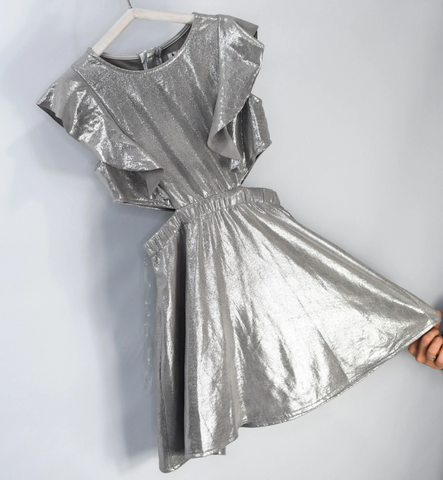 Tween Girl Cascade Cut Out Dress