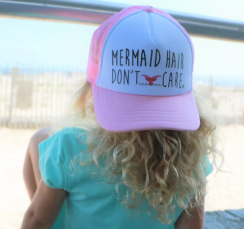 Pink Mermaid Hair Don't Care Hat from Grom Squad