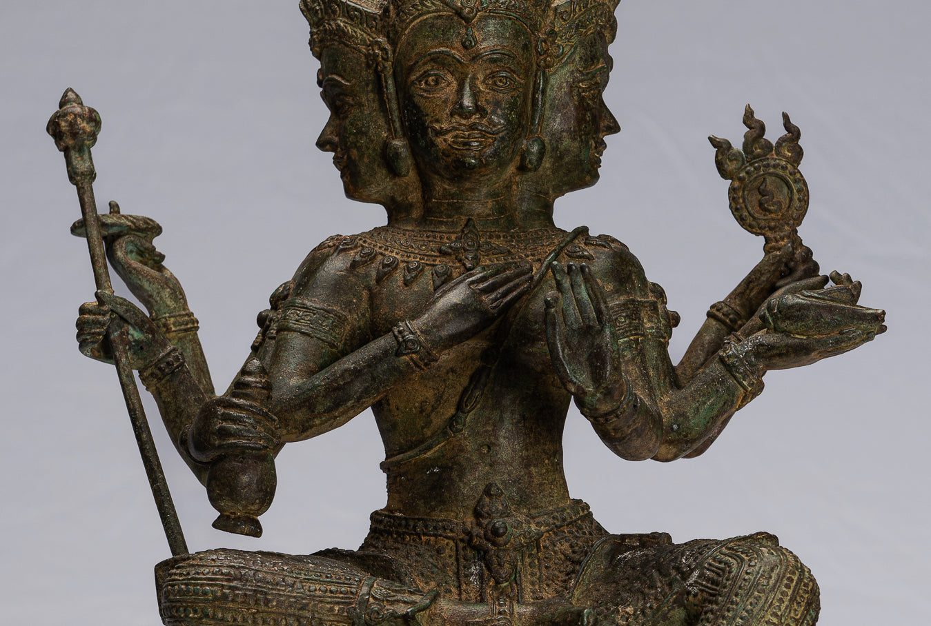 Brahma Statue - Antique Thai Style Bronze Brahma - Hindu God ...