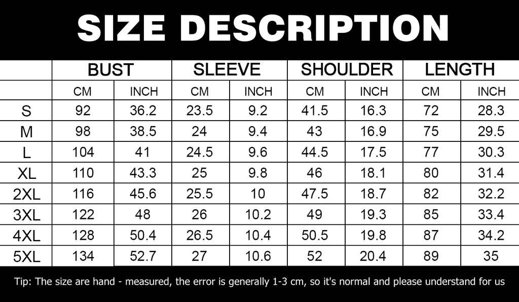 Polo T-shirt Size Chart – myfunfarm