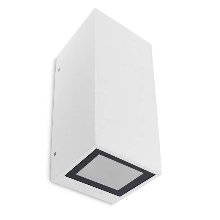 Stockwell Matt Aluminium White Up Down Outdoor Wall Light Id 8782 London Lighting Limited