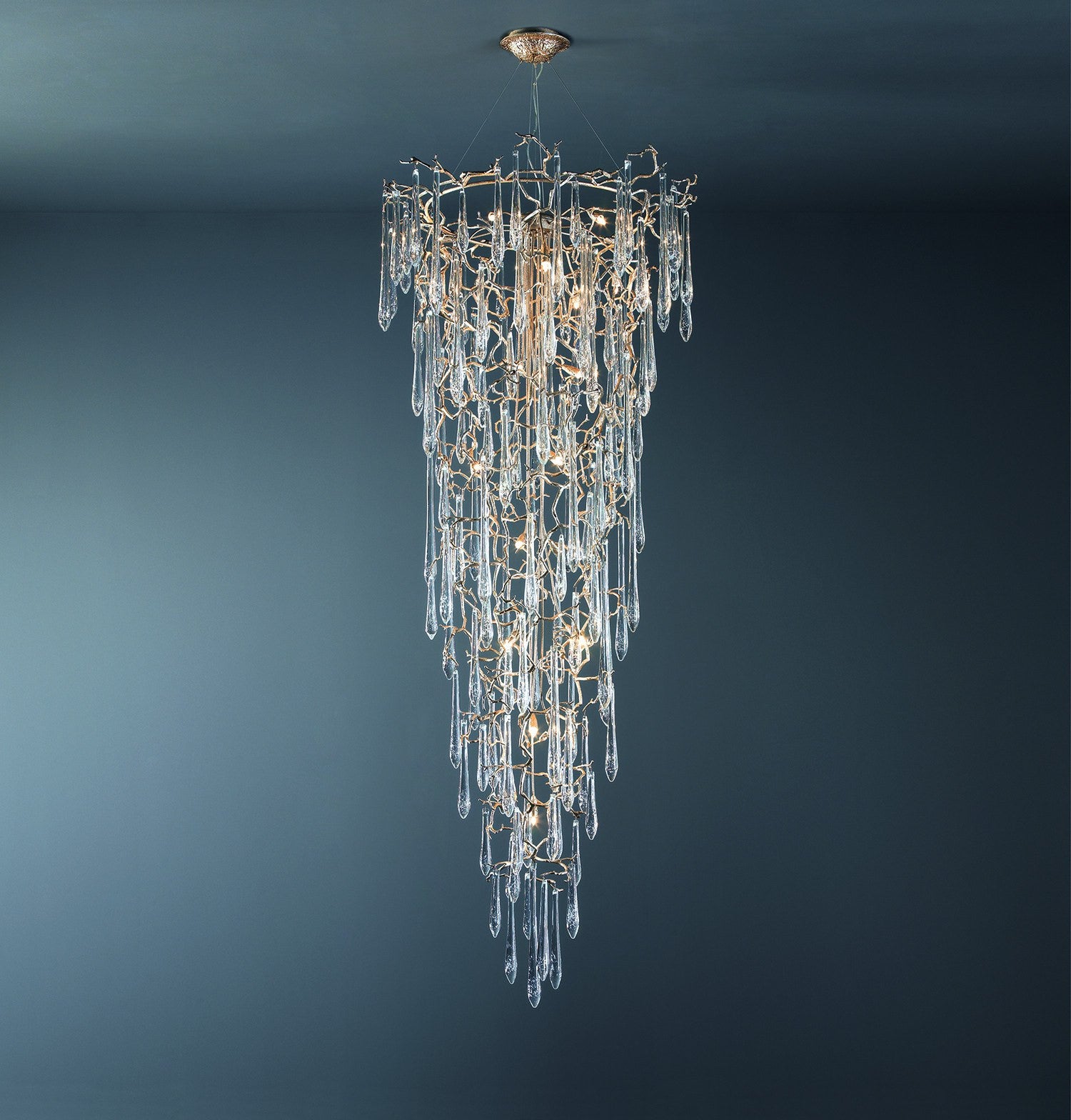 Serip Aqua 22 Lamp Bespoke Chandelier London Lighting