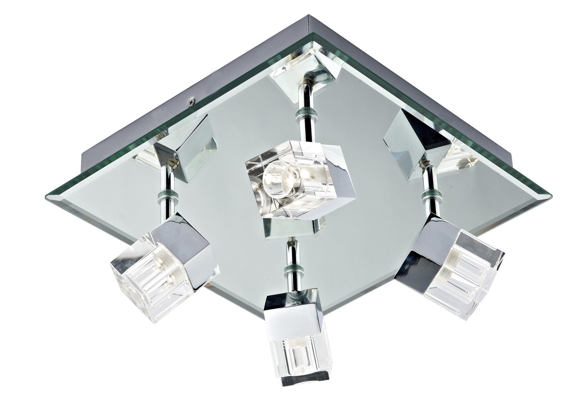 Birdcage Mirror And Crystal Bathroom Ceiling Light Id 4069