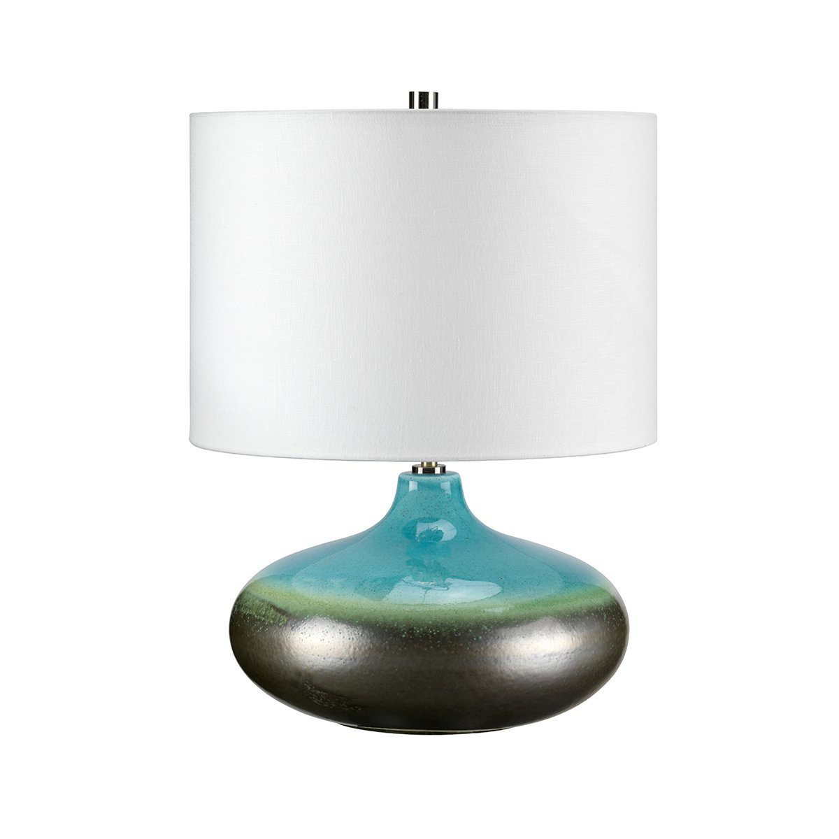 small turquoise table lamp