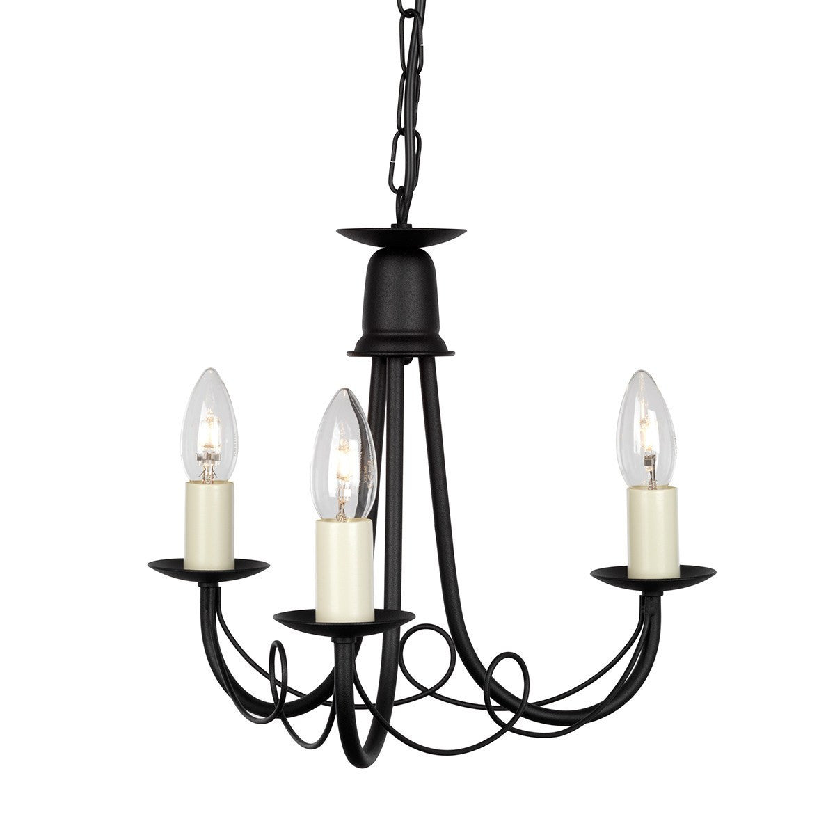 Lambeth Black 3 Arm Ceiling Light Id 563