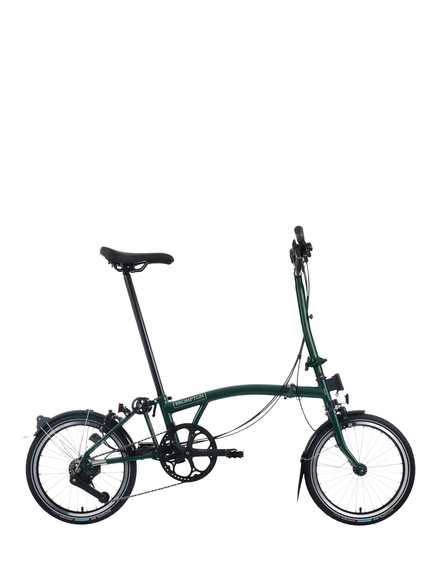 12-Speed Brompton C Line Mid Handlebar Folding Bike in Dune Sand Color