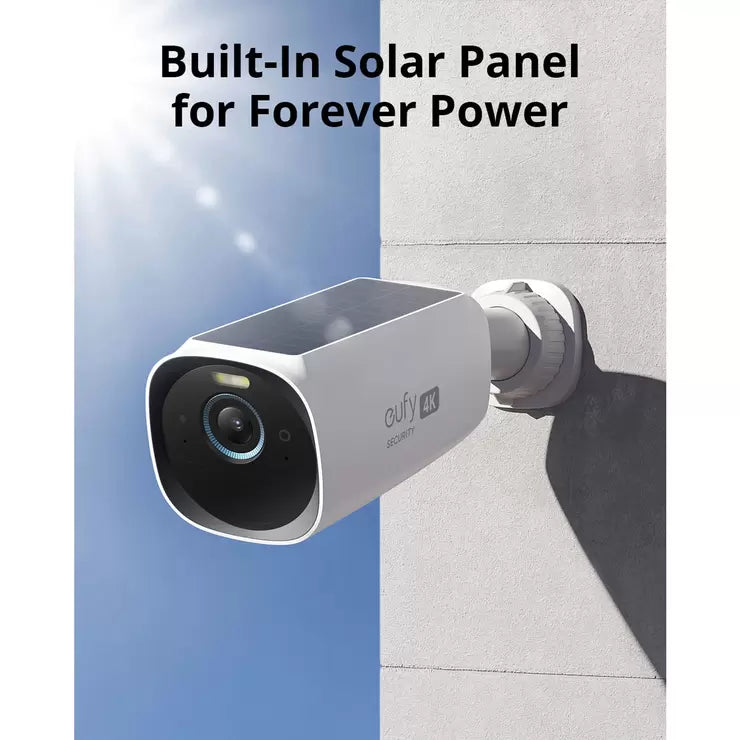 4K EufyCam 3 Solar - 3 Camera Kit Integrated with HomeBase 3