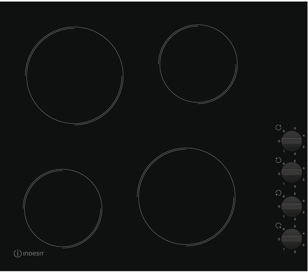 58 cm Black Electric Ceramic Hob - INDESIT RI 860 C by TieDex UK