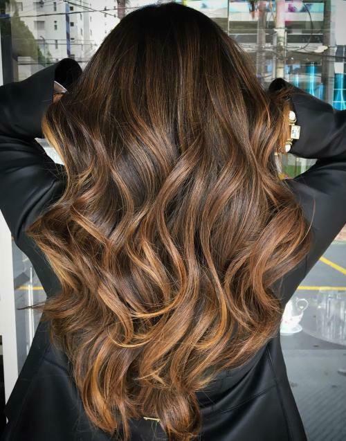 Luxury Dark Brown Caramel Blonde Balayage Highlight 100% Human Hair Sw –  Dolly Luxury Hair