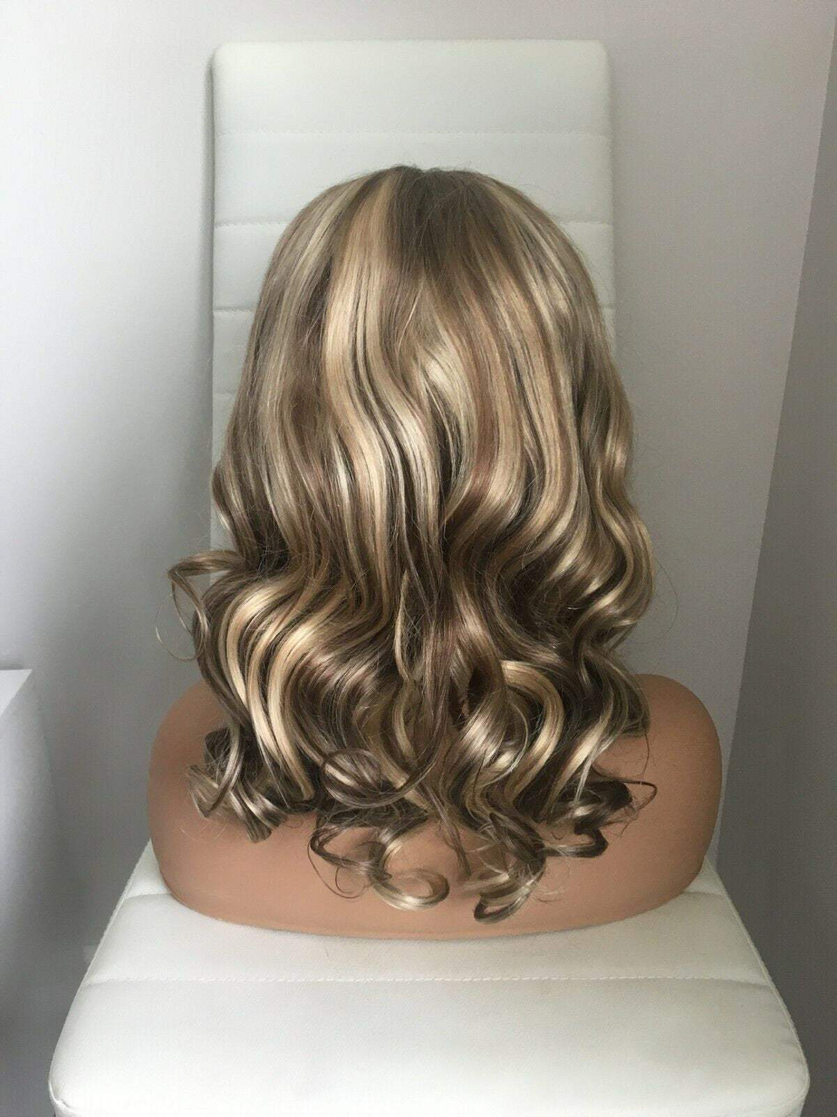 Luxury Chocolate Brown Light Blonde Balayage Highlight 100% Human Hair –  Dolly Luxury Hair