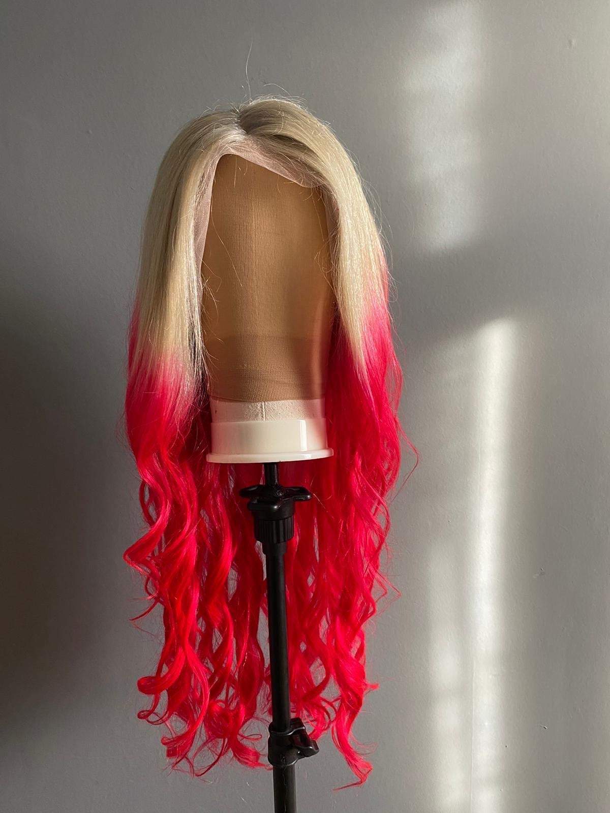 hot pink ombre hair