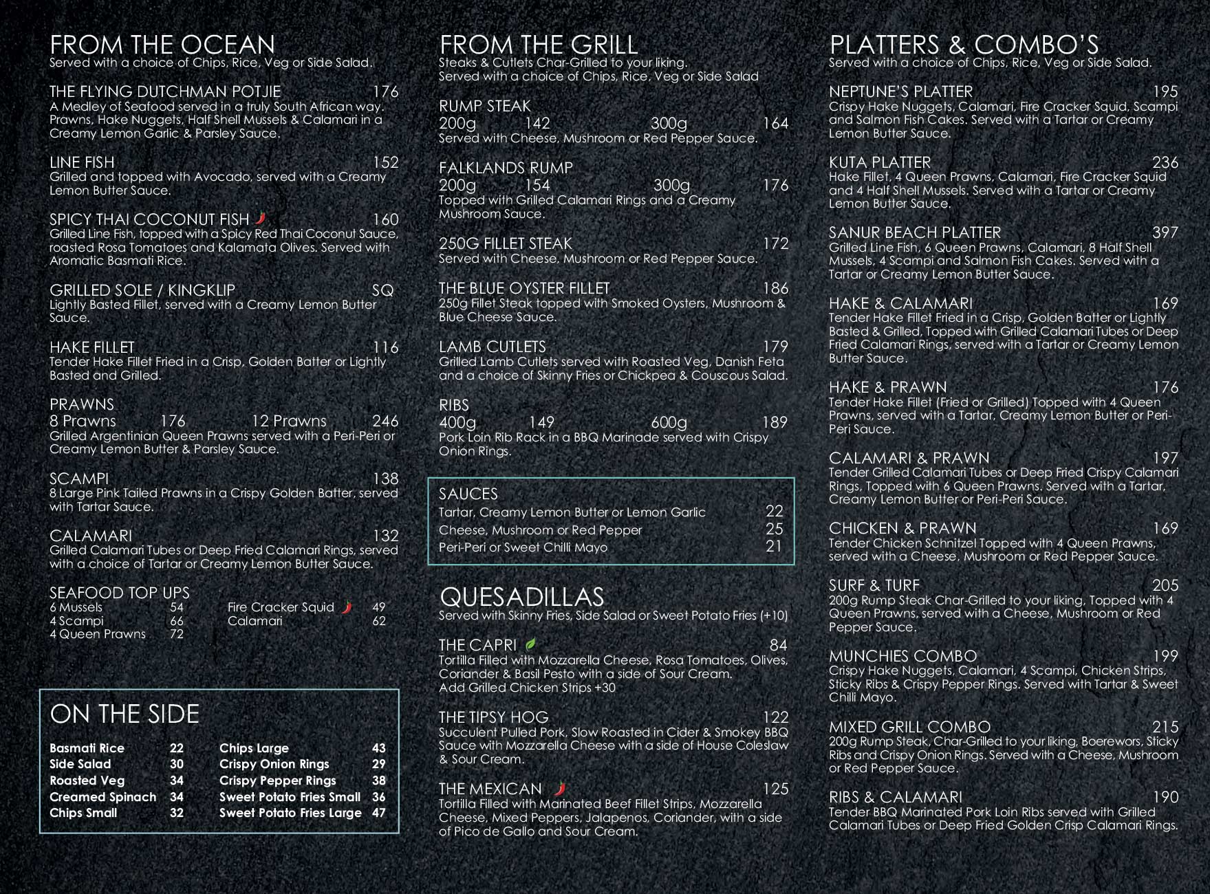 Menu Cbali