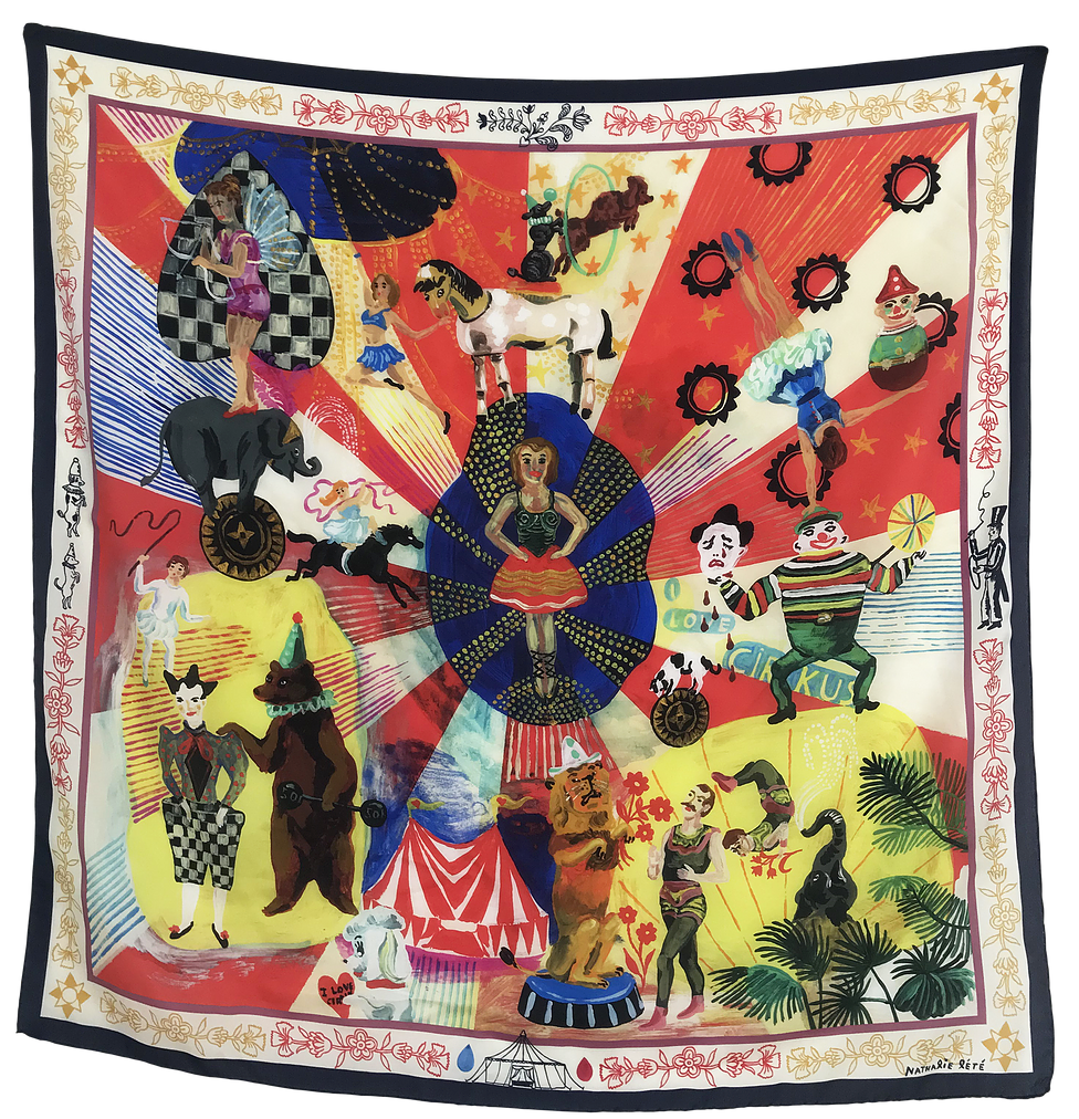 Nathalie Lete Circus Silk Scarf Isles Studio