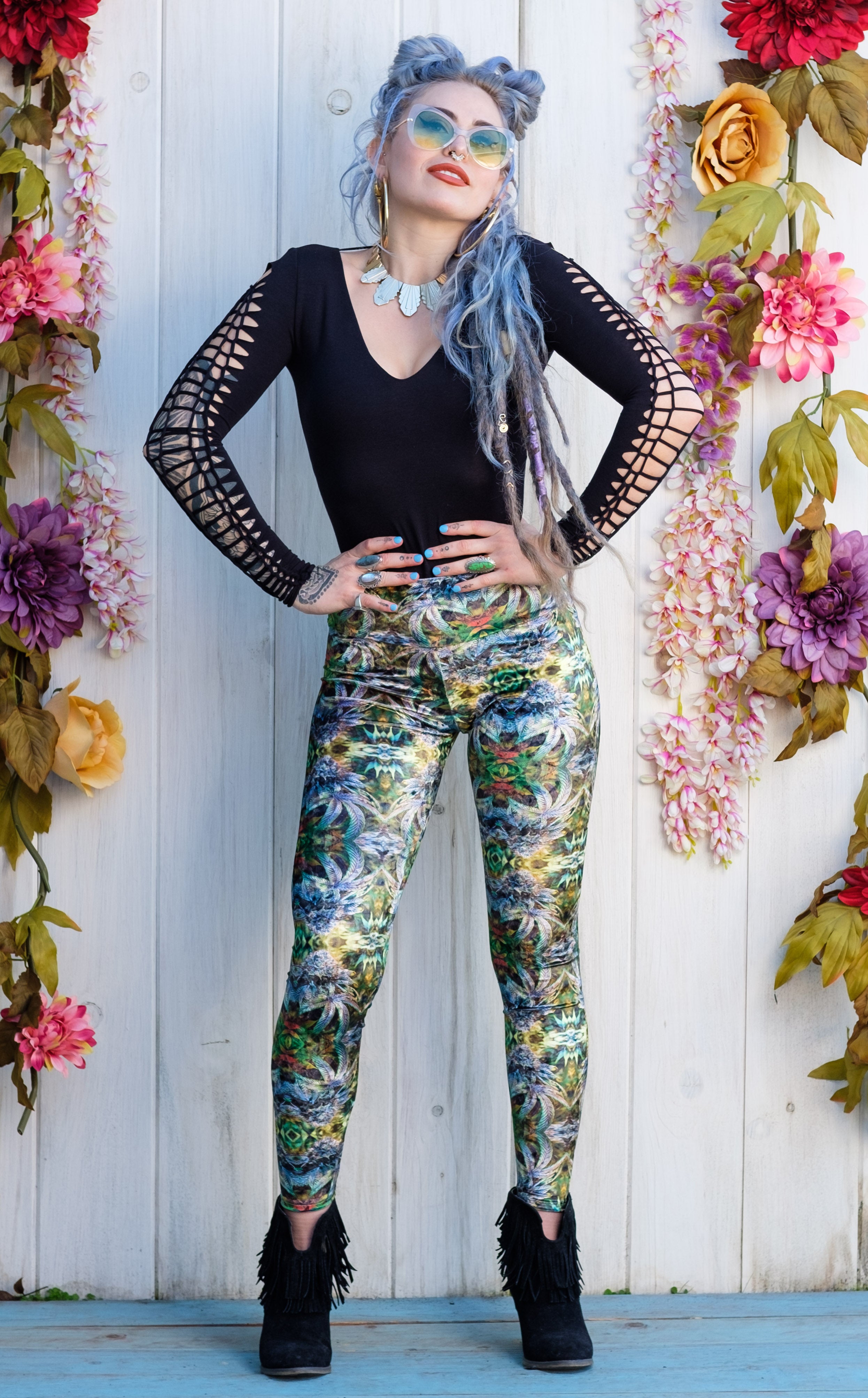 Paradise Velvet Ladyhawke Leggings - Jammin Warrior Collective