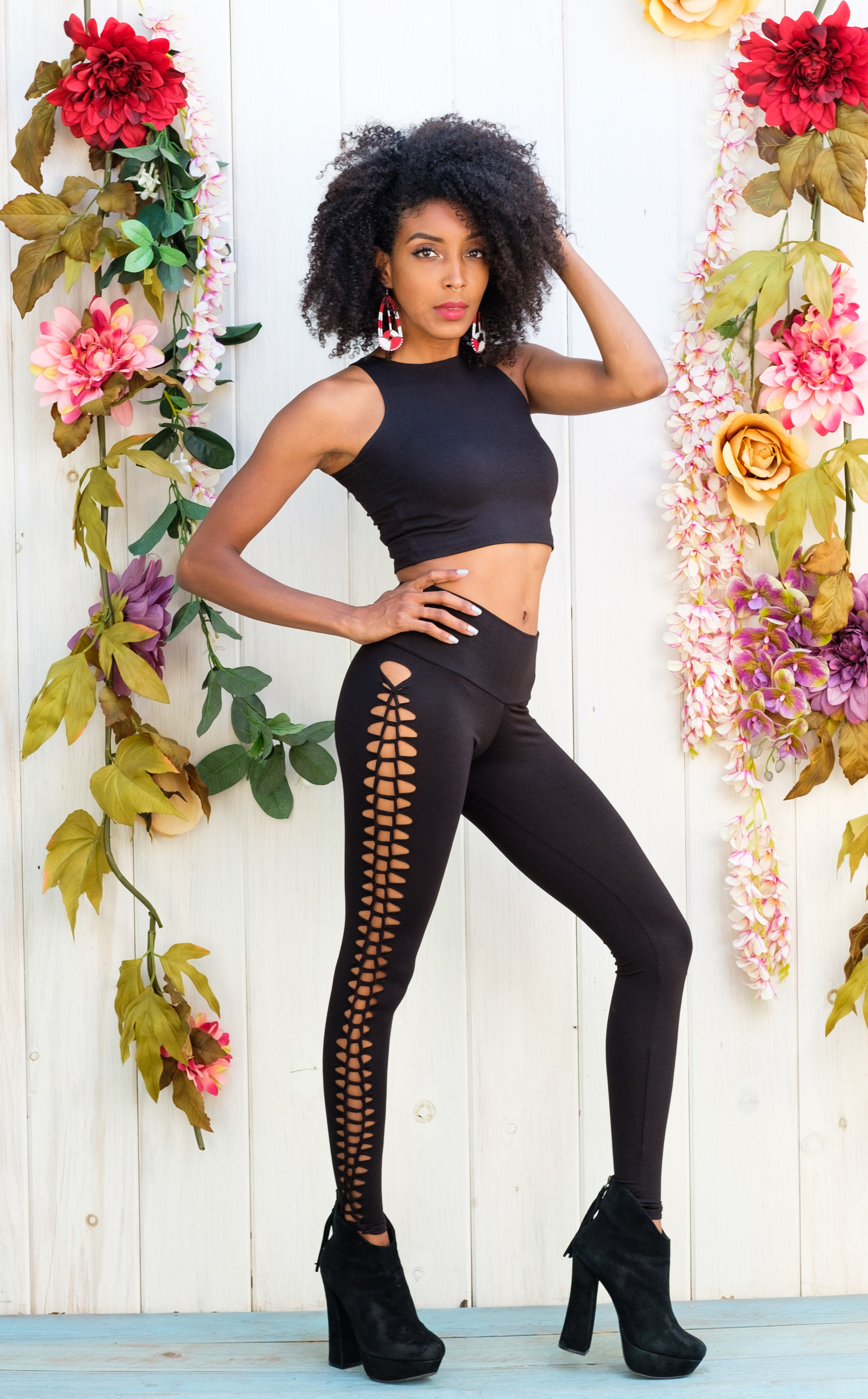 Black Bamboo Ladyhawke Leggings - Snip Tease