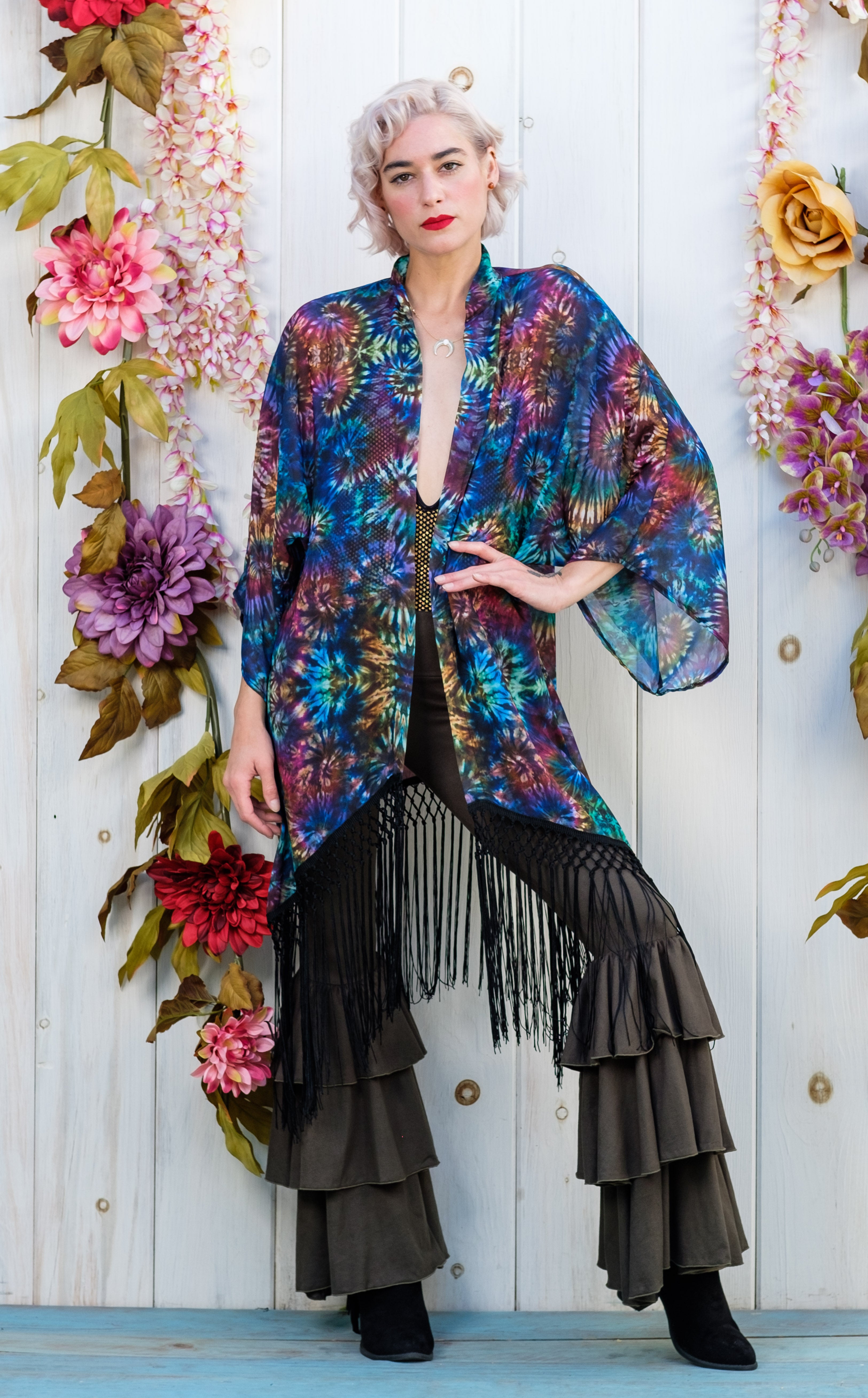 Coral Swirl Kimono